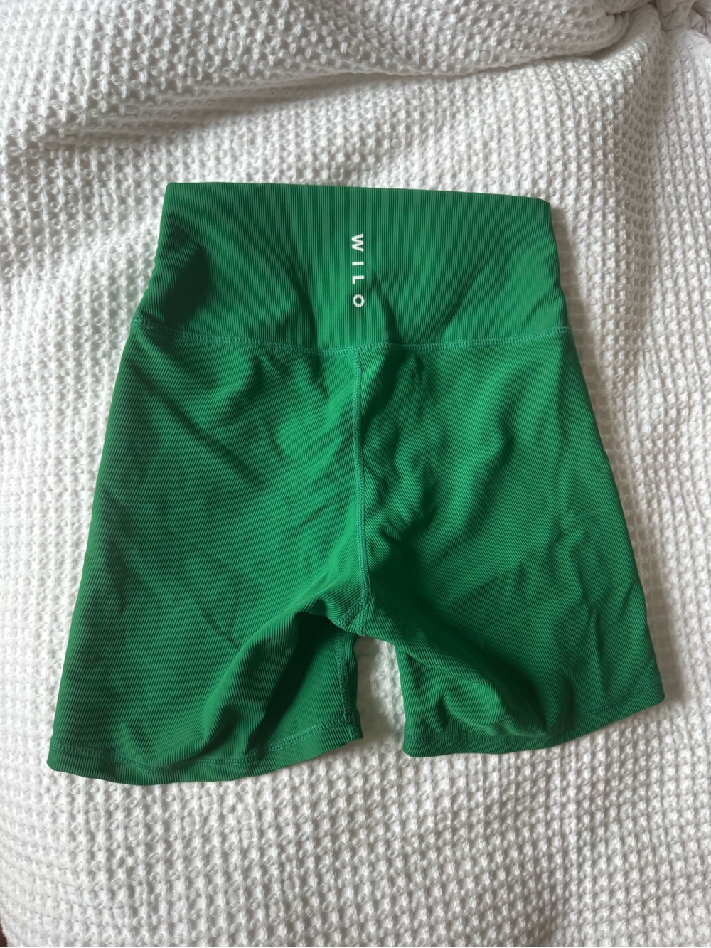 Wilo Ribbed High-Waist Bike Shorts - Picture 2 of 3